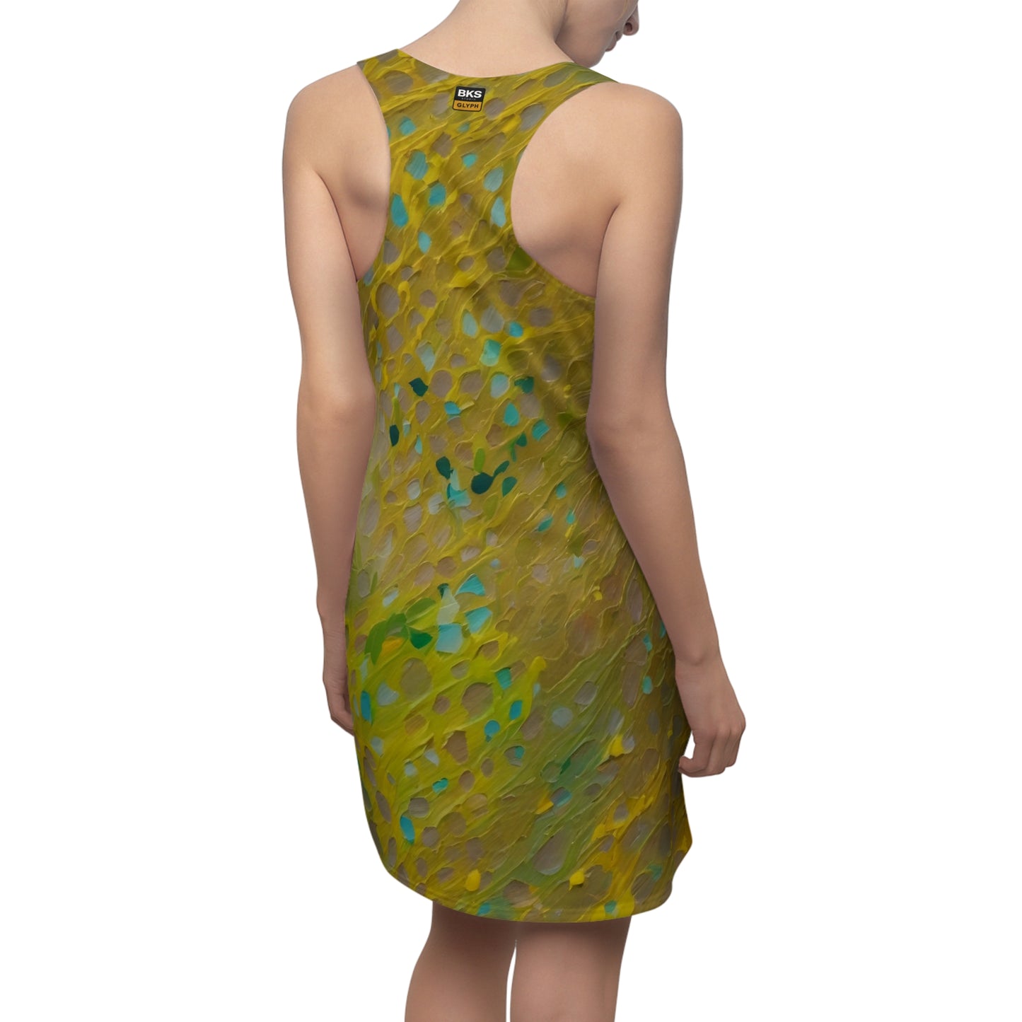 BKS Glyph Yellow Textured™ Racerback Dress