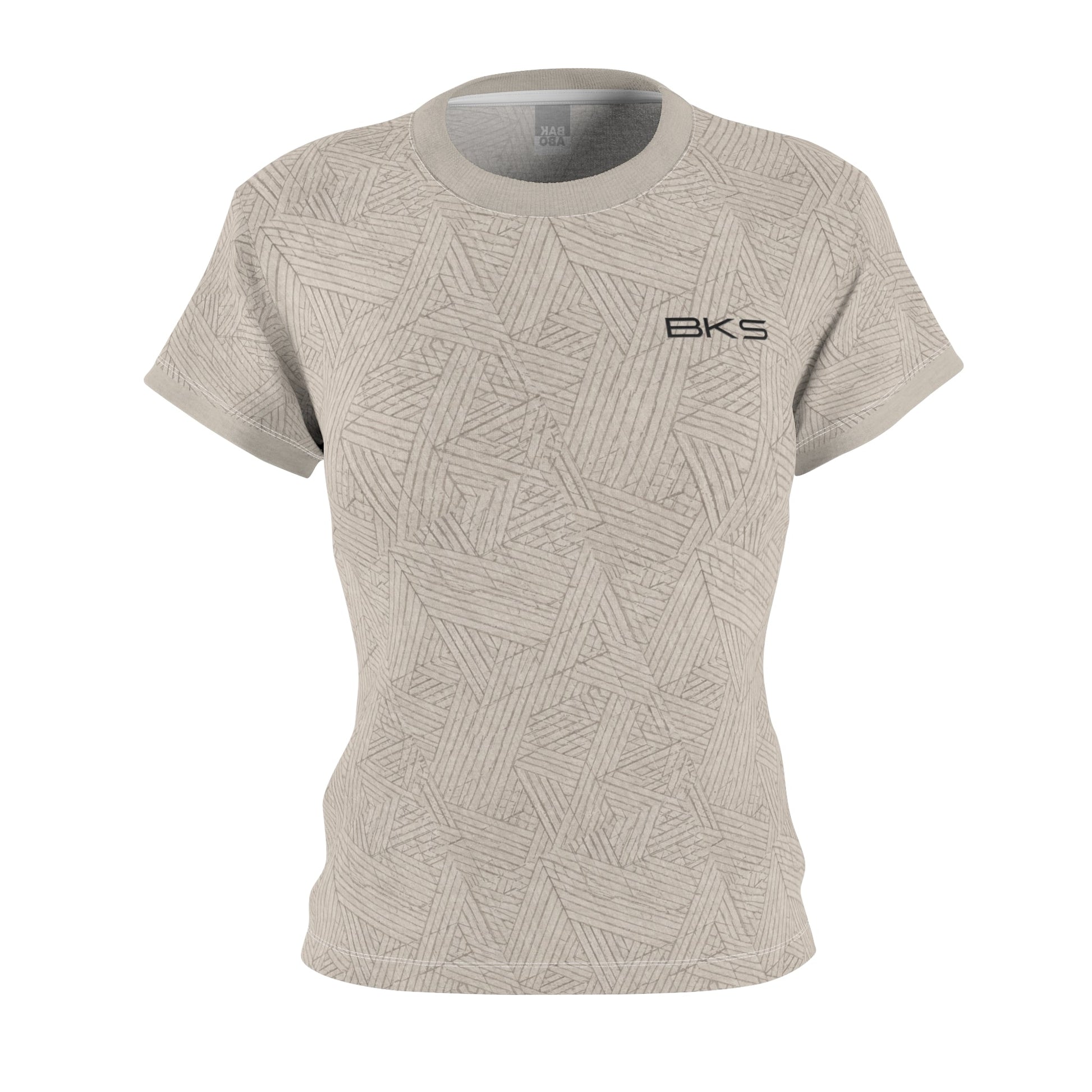 BKS Textured Geo Women's Cut & Sew Tee — Neutral... Printify bakabo.club