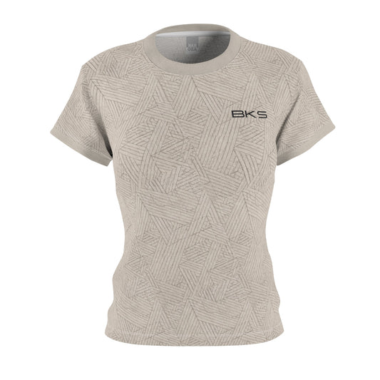 BKS Textured Geo Women's Cut & Sew Tee — Neutral... Printify bakabo.club