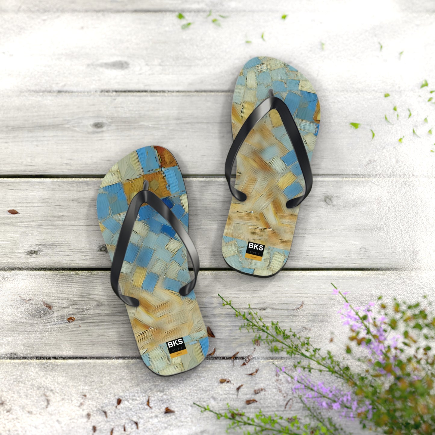 BKS Glyph Mosaic Tile™ Flip Flops