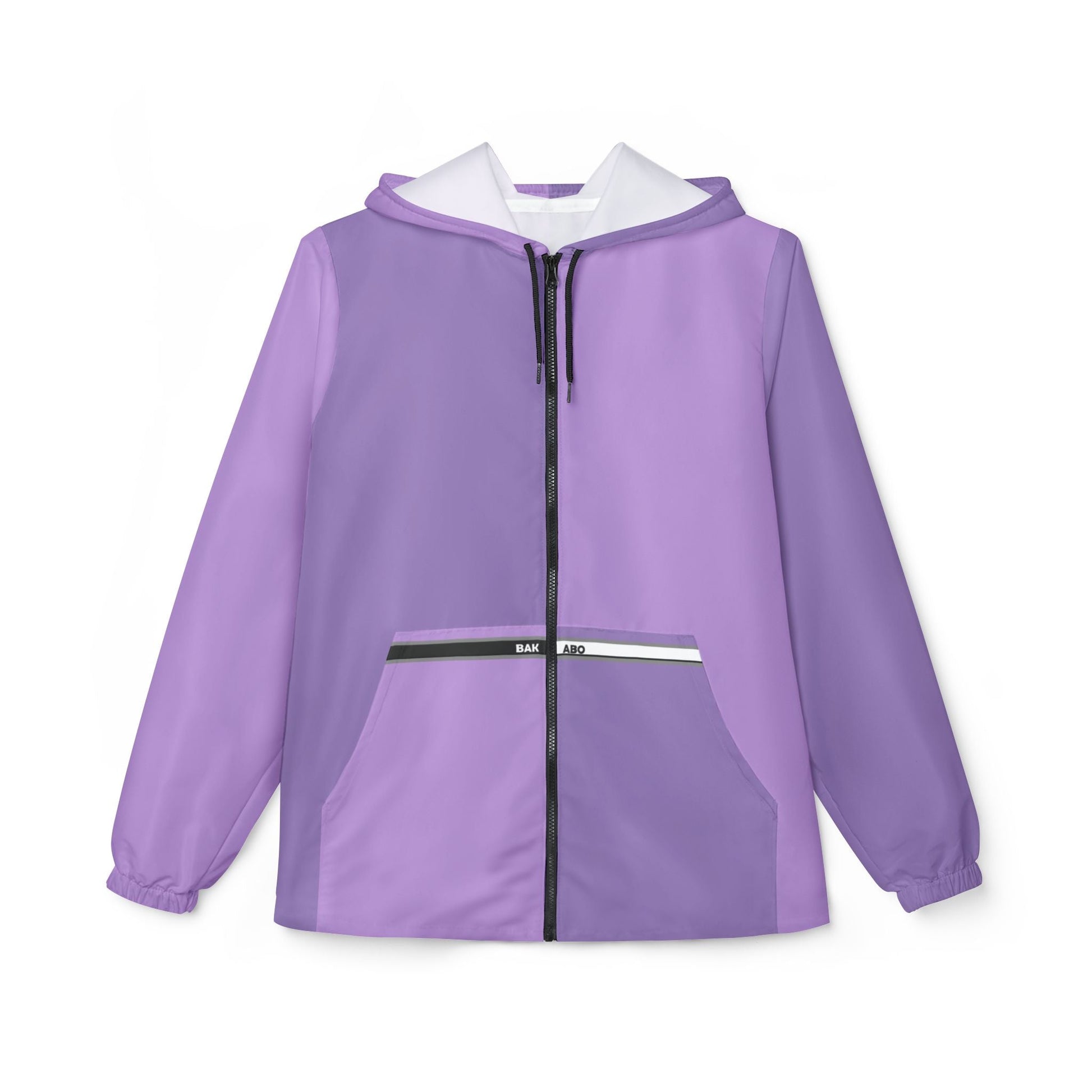 Lavender Purple Hooded Windbreaker Jacket — Lightweight All-Over Print Printify bakabo.club