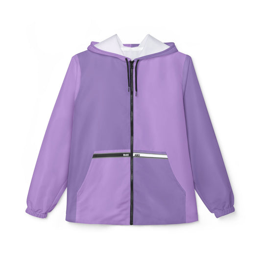 Lavender Purple Hooded Windbreaker Jacket — Lightweight All-Over Print Printify bakabo.club