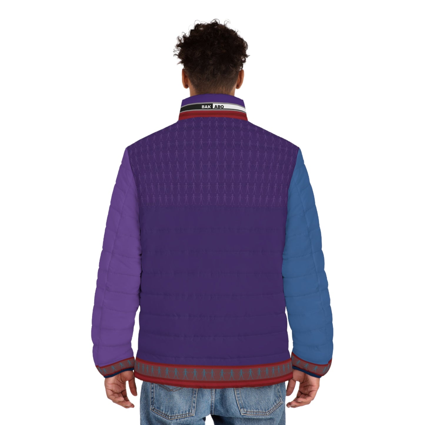 Abstract Cityscape Puffer Jacket — Men's Artistic Urban Winter Coat Printify bakabo.club