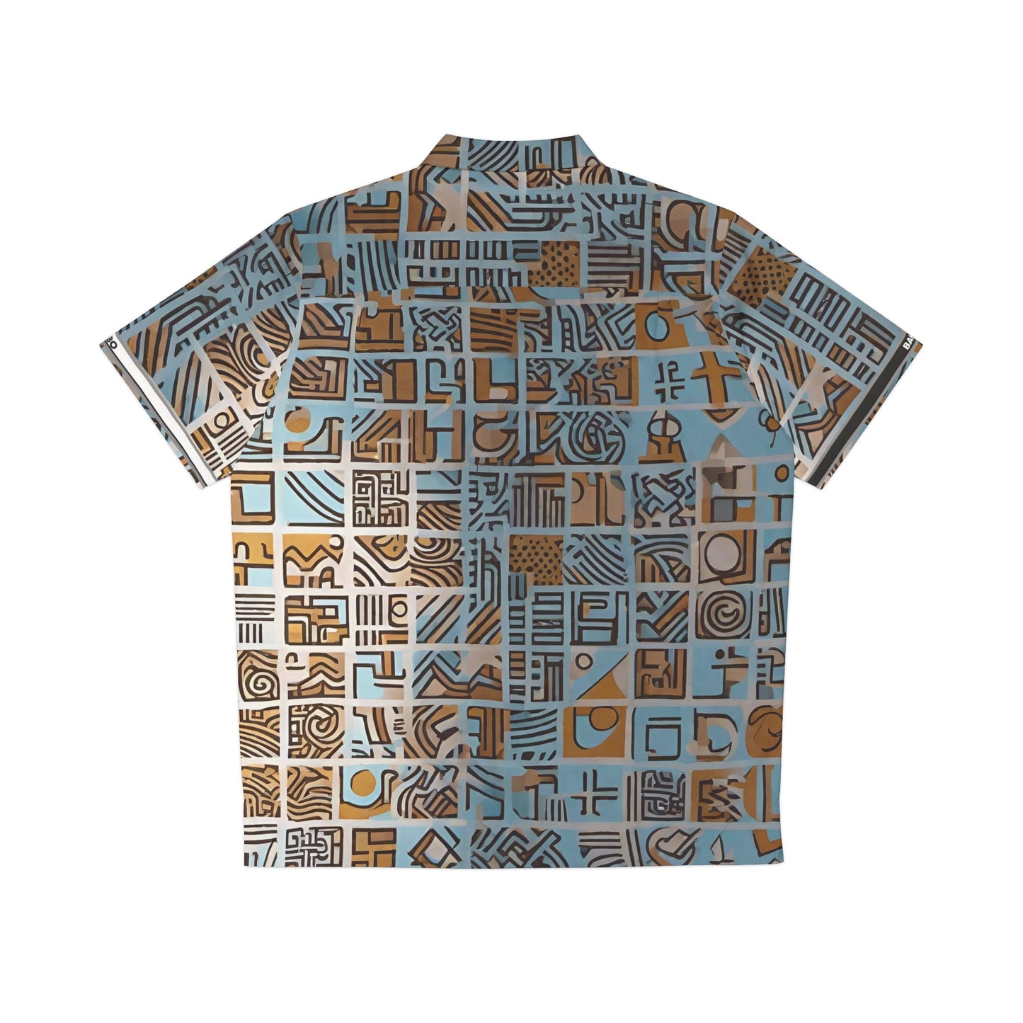 Men's Geometric Hawaiian Shirt - Island Tribal Pattern Printify bakabo.club
