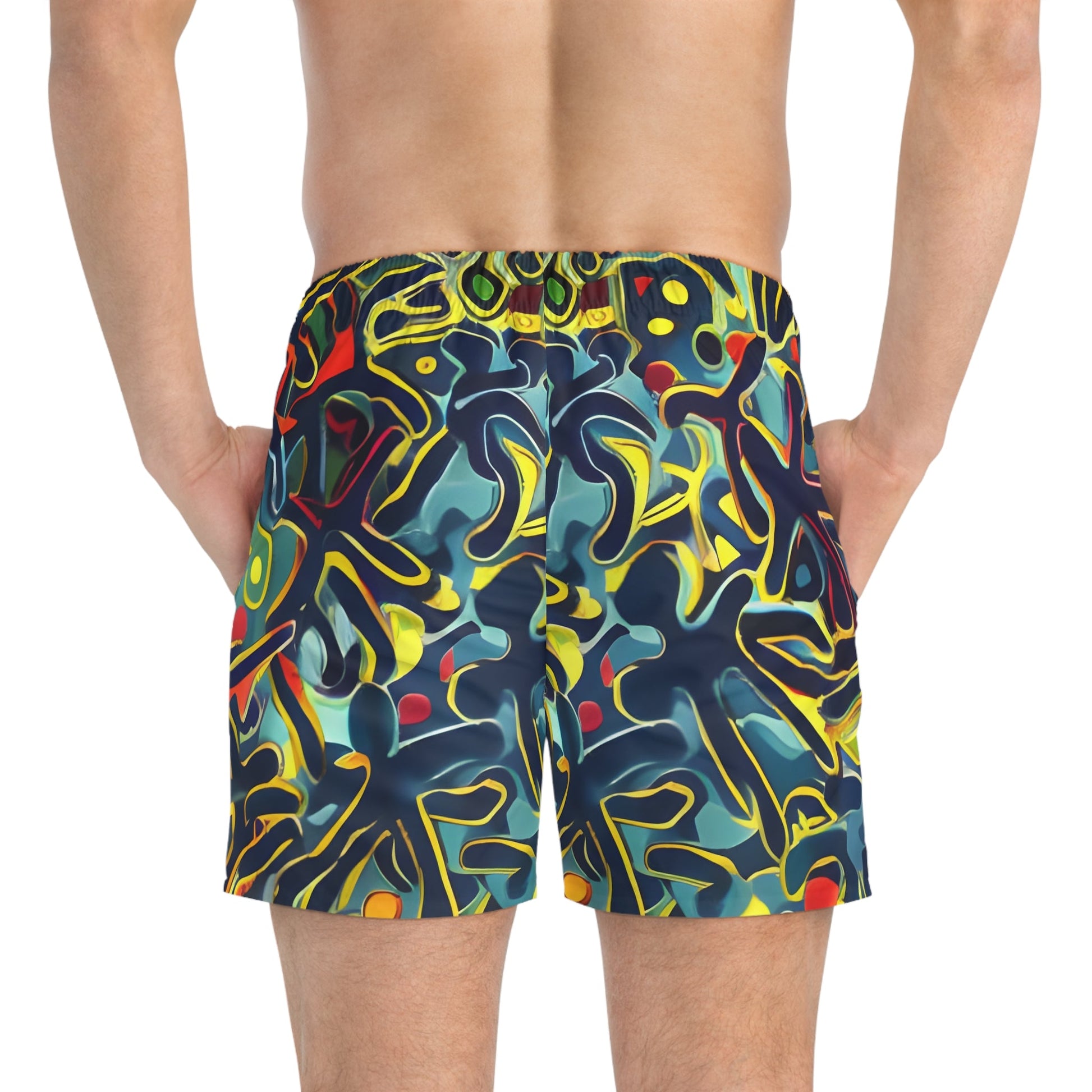 BKS Marker Glow™ Swim Trunks Printify bakabo.club