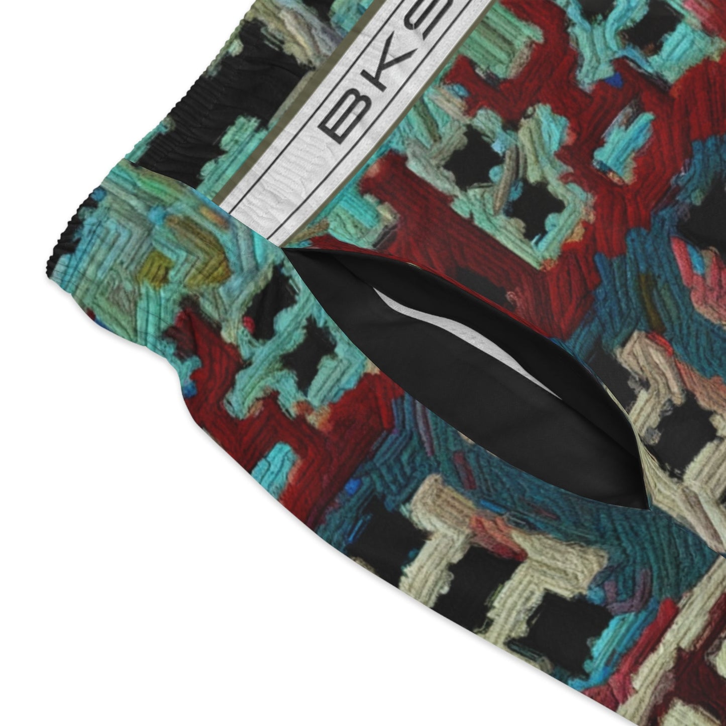 Ethnic Pattern Swim Trunks — Tribal Geometric AOP Beach Shorts Printify bakabo.club