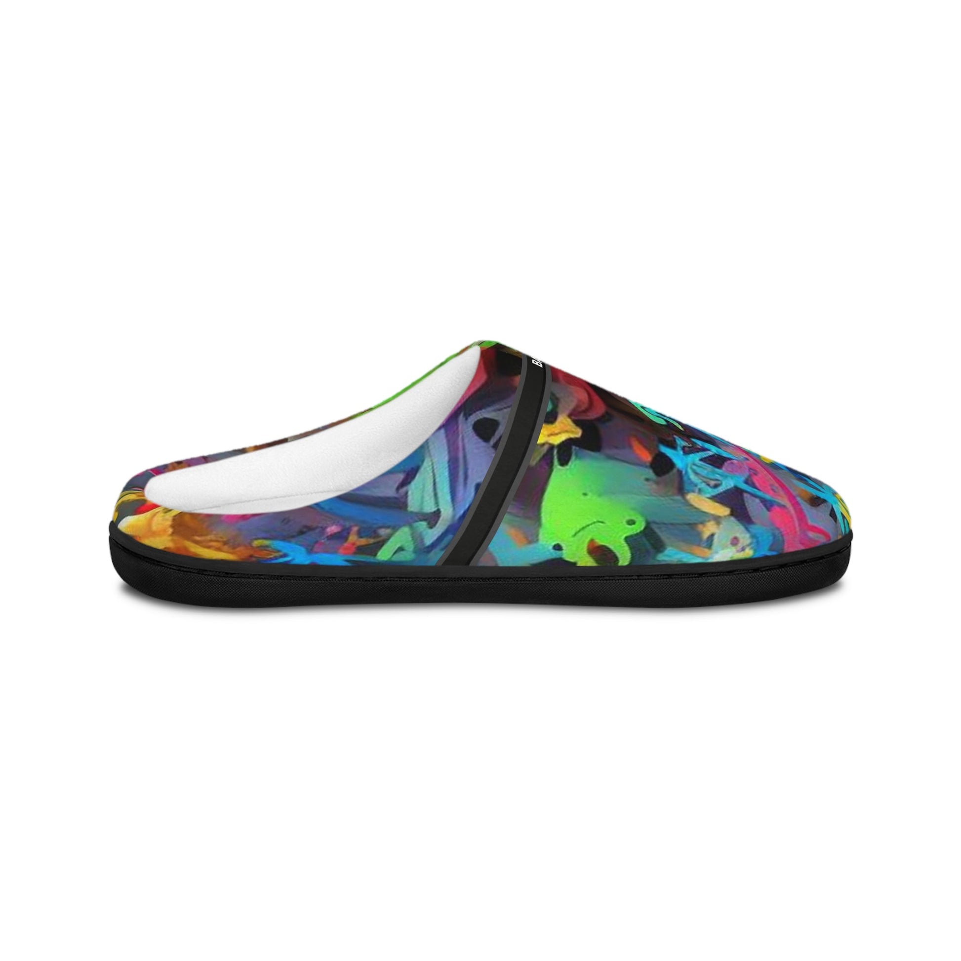 Colorful Graffiti Indoor Slippers for Women — Cozy Artistic House Shoes BakAbo Studio BKS bakabo.club