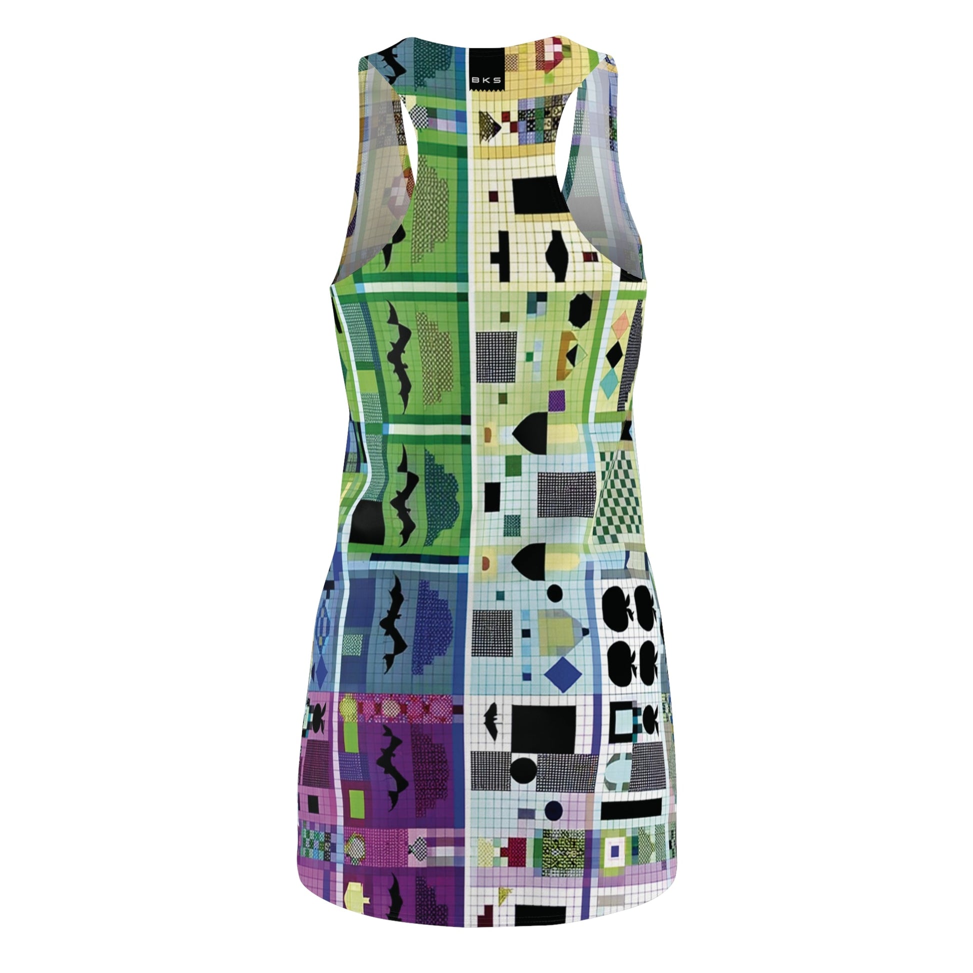 BKS Token Grid™ Racerback Dress Printify bakabo.club
