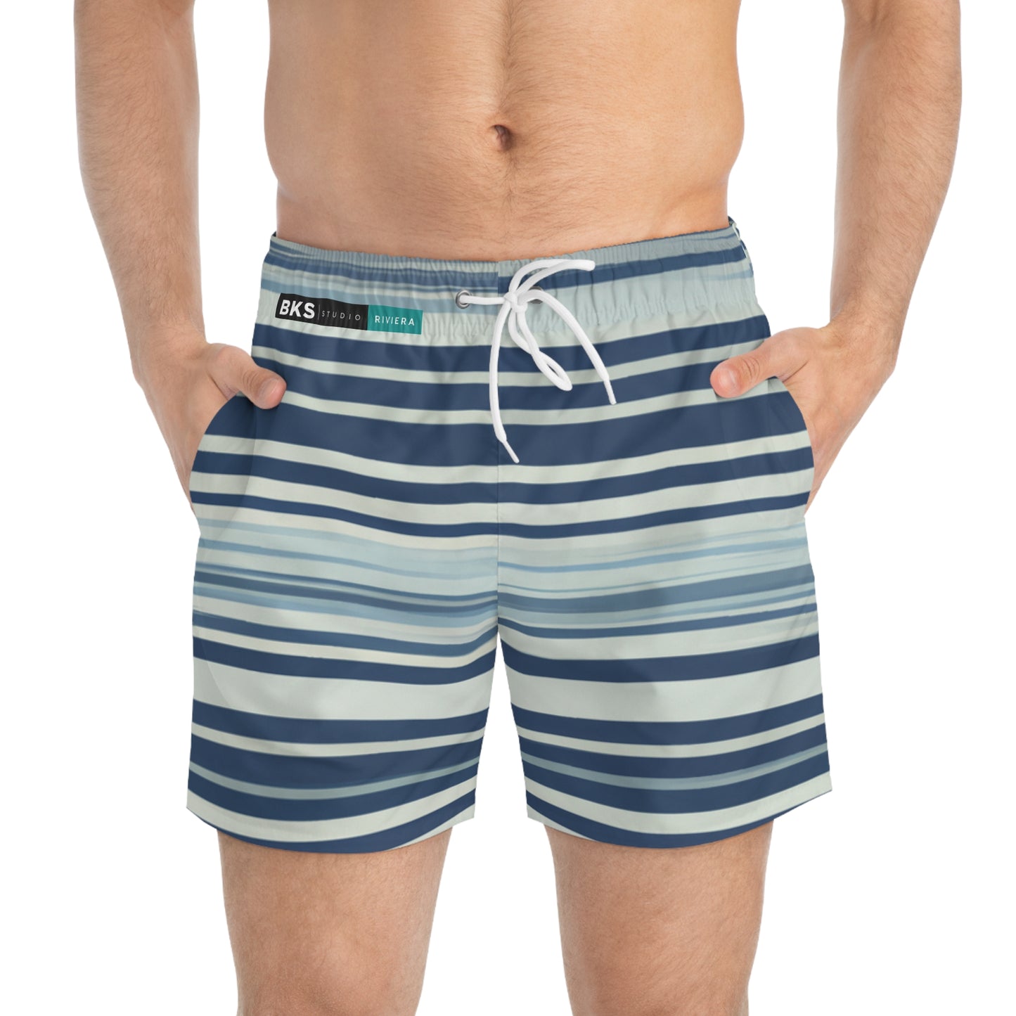 BKS Riviera Blue Striped™ Swim Trunks