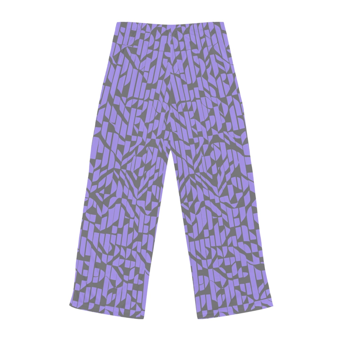 Purple Geometric Lounge Pajama Pants — Women's Cozy Sleepwear Printify bakabo.club