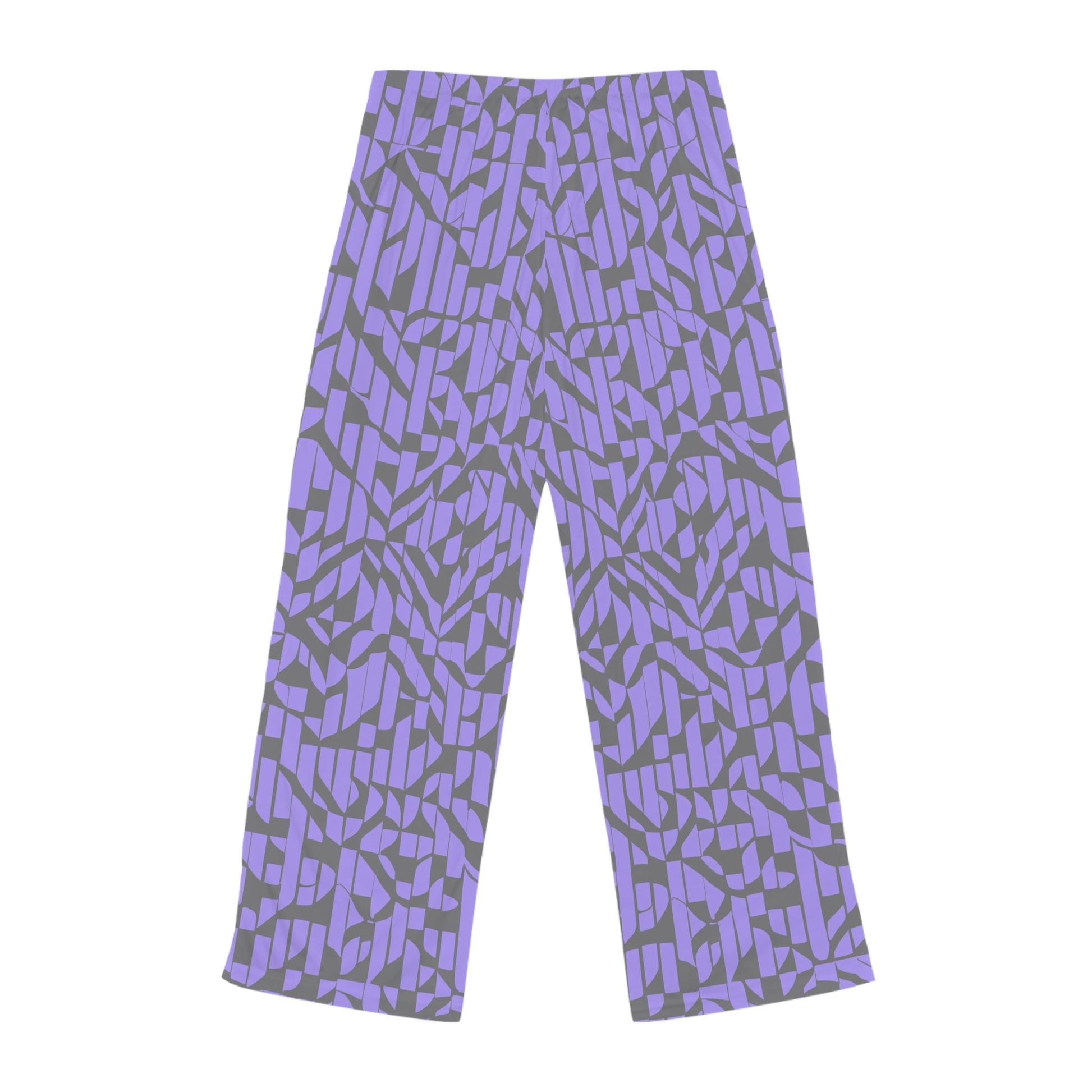 Purple Geometric Lounge Pajama Pants — Women's Cozy Sleepwear Printify bakabo.club