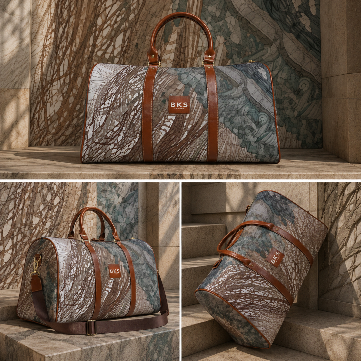 BKS Token Gold™ Travel Bag — arc and token pattern overview, BKS Studio