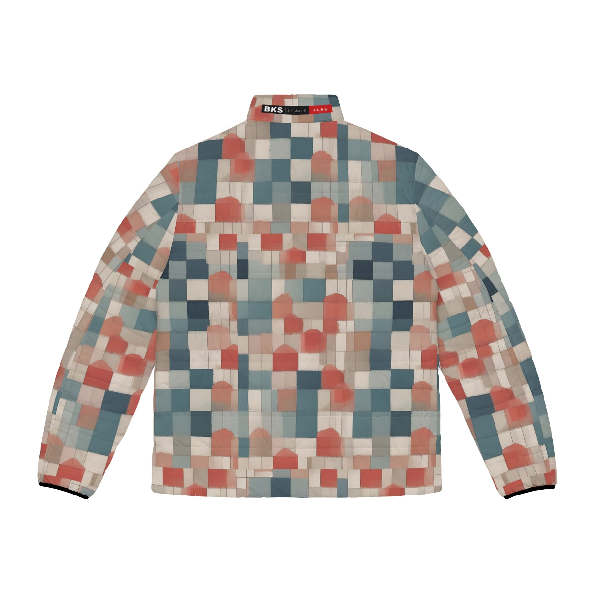 BKS Flag Block Puffer Jacket - back