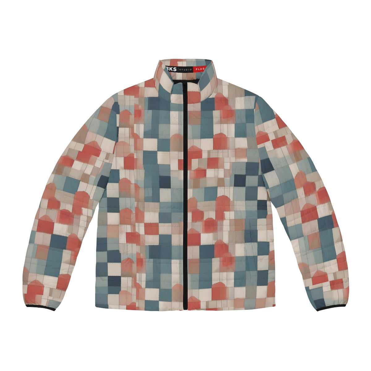 BKS Flag Block Puffer Jacket - front