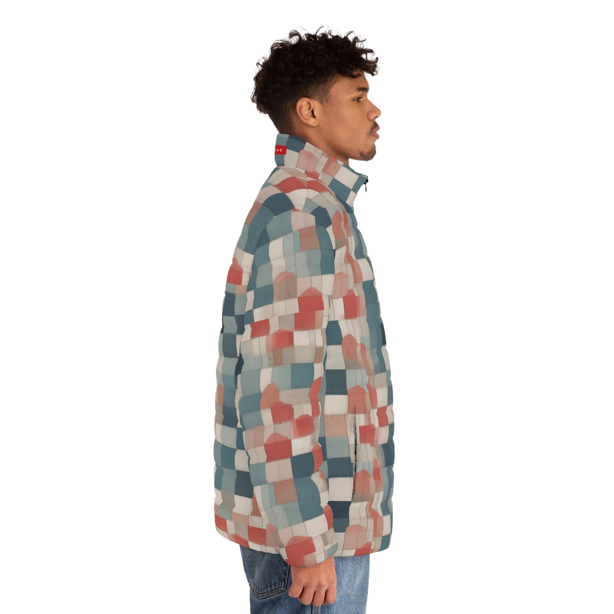 BKS Flag Block Puffer Jacket - worn