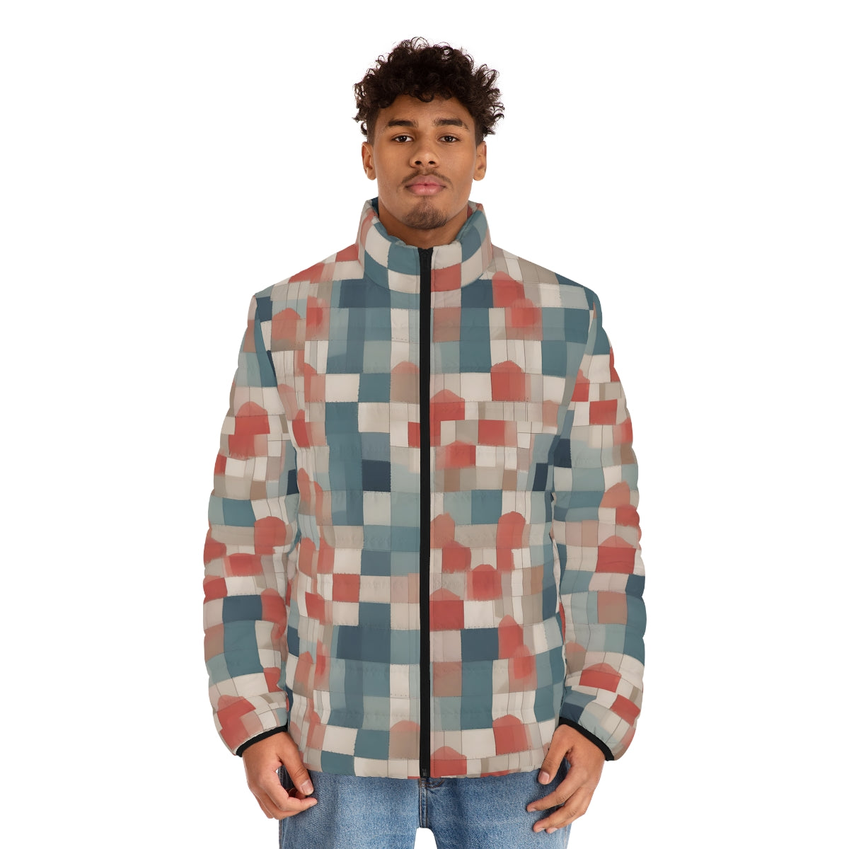 BKS Flag Block Puffer Jacket - worn
