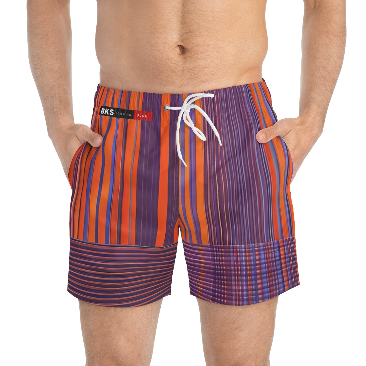 BKS Flag Citrus Swim Trunks - front-person