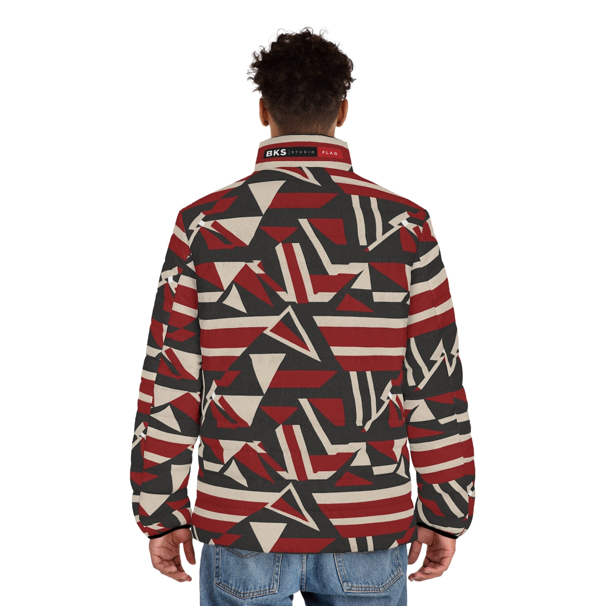 BKS Flag Stripe Puffer - worn
