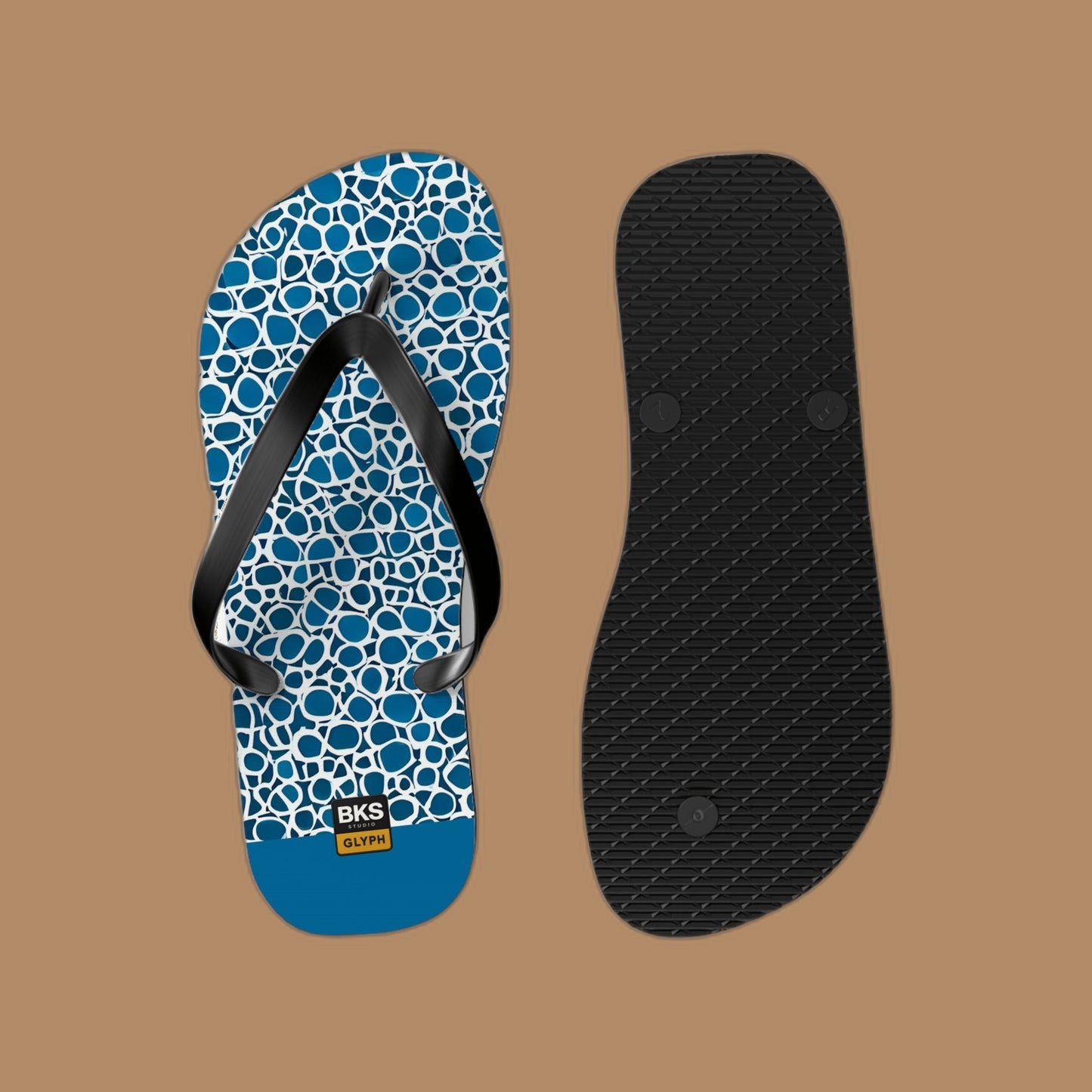 BKS Glyph Blue Mosaic™ Flip Flops