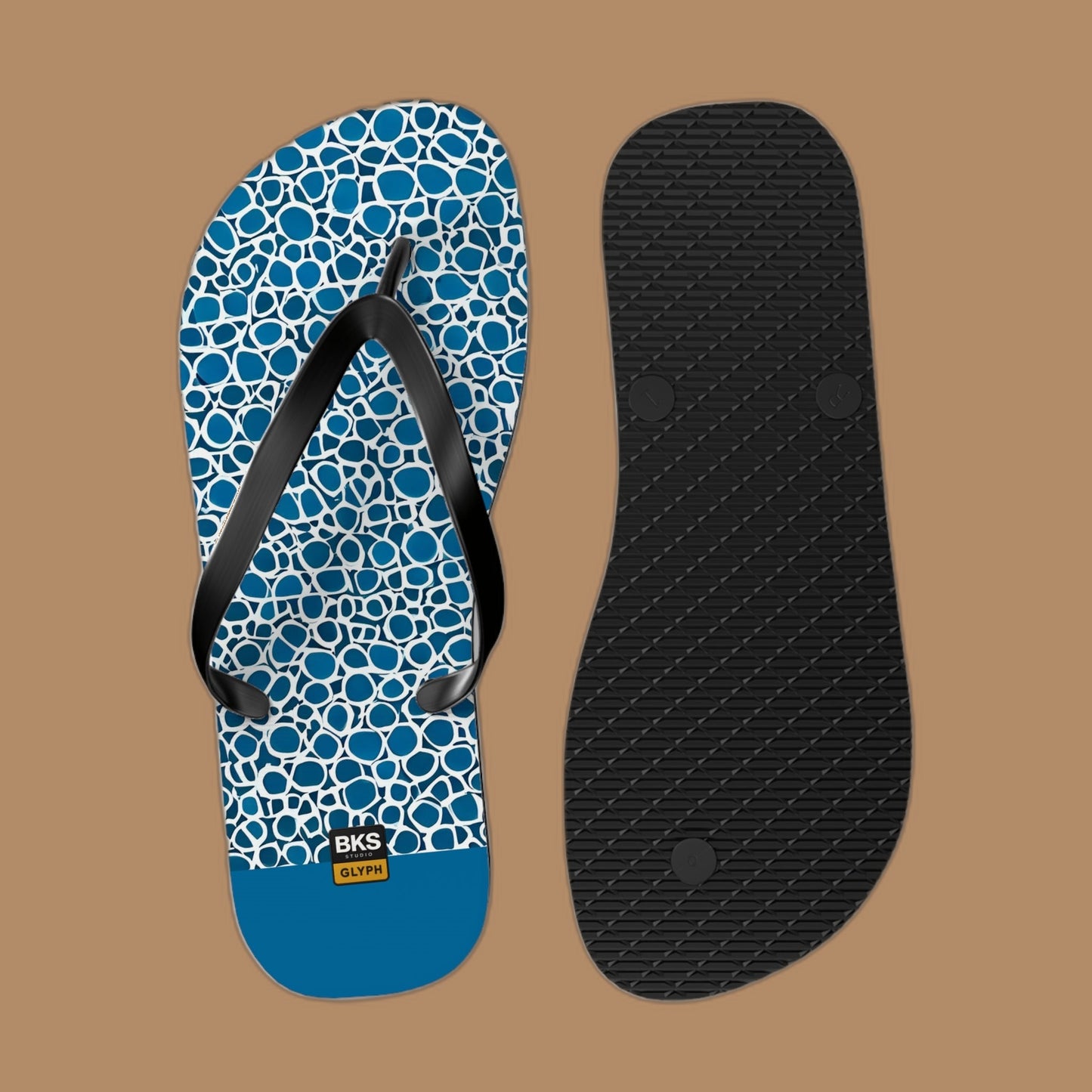 BKS Glyph Blue Mosaic™ Flip Flops