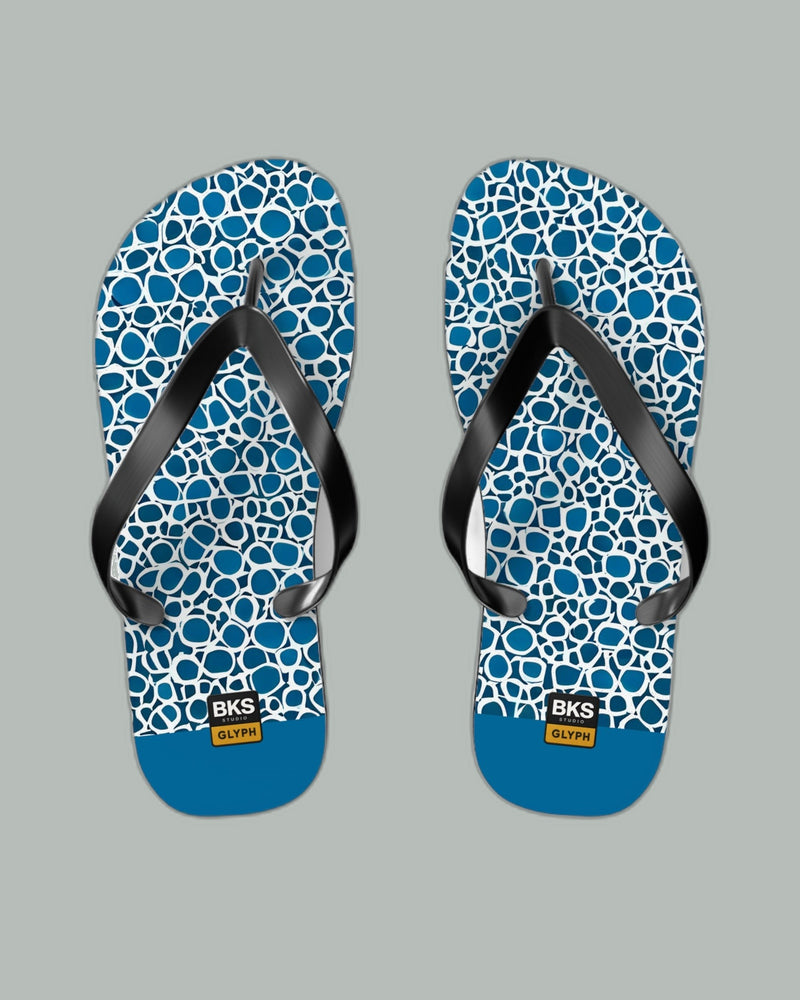 BKS Glyph Blue Mosaic™ Flip Flops