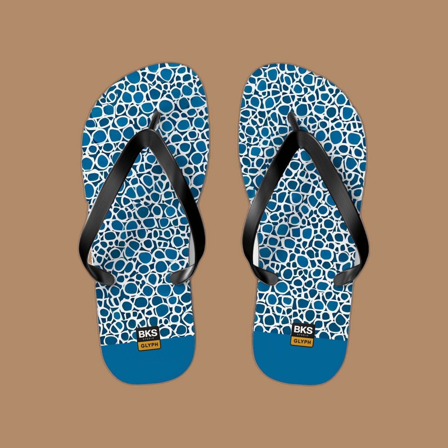 BKS Glyph Blue Mosaic™ Flip Flops