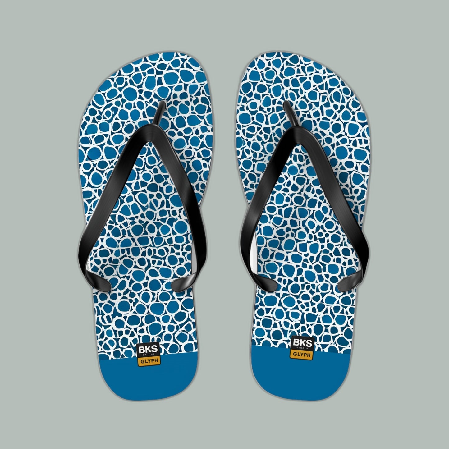 BKS Glyph Blue Mosaic™ Flip Flops