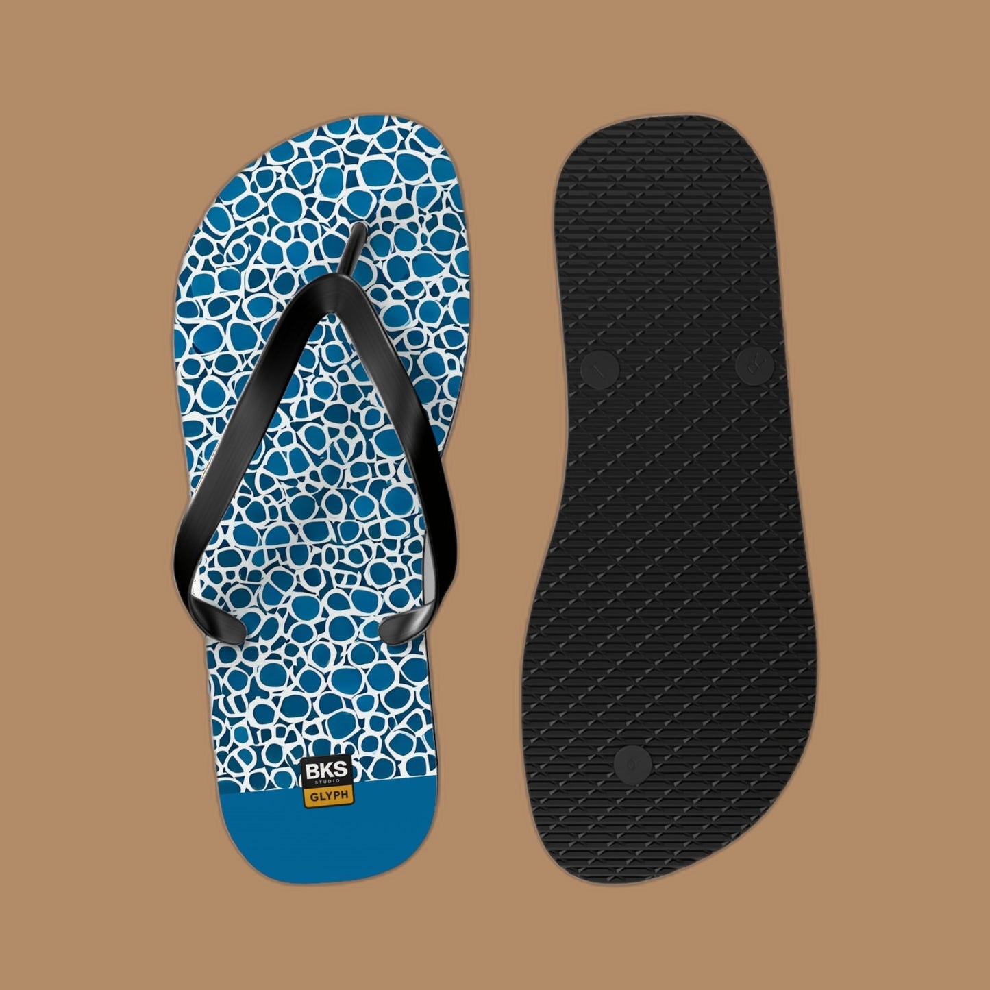BKS Glyph Blue Mosaic™ Flip Flops