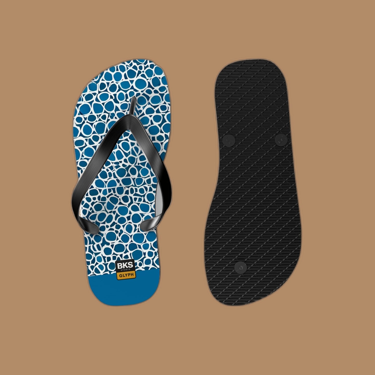BKS Glyph Blue Mosaic™ Flip Flops
