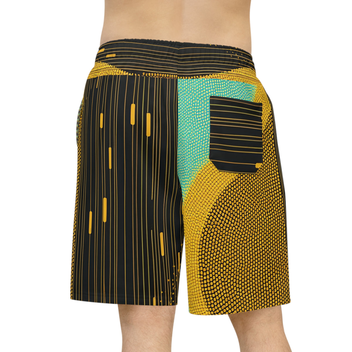 BKS Glyph Cipher™ Athletic Shorts — worn, back