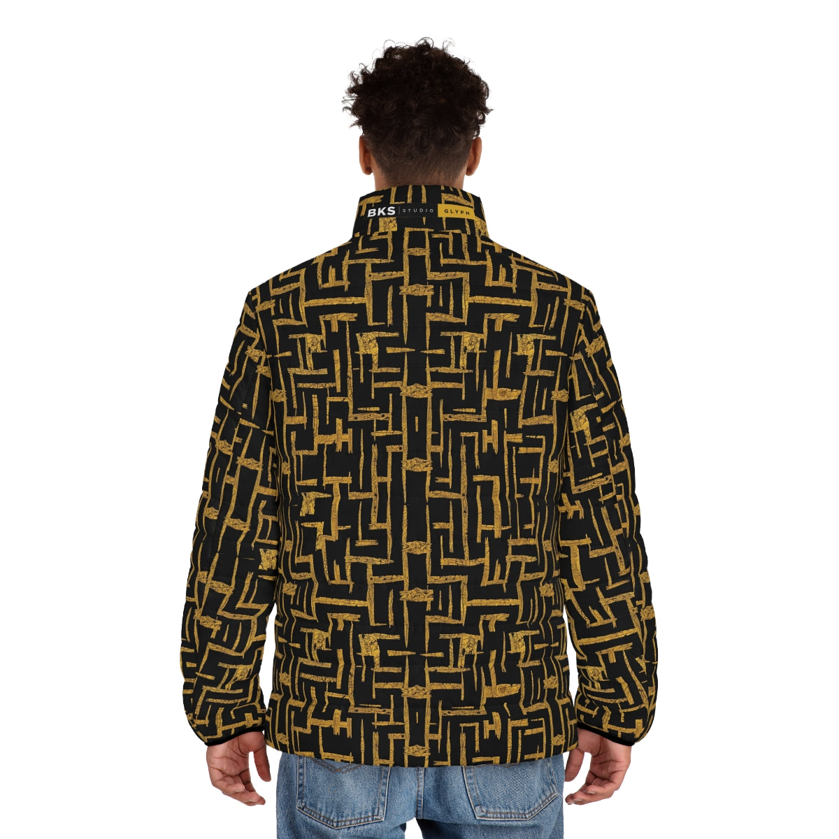 BKS Glyph Cipher Puffer Jacket - worn