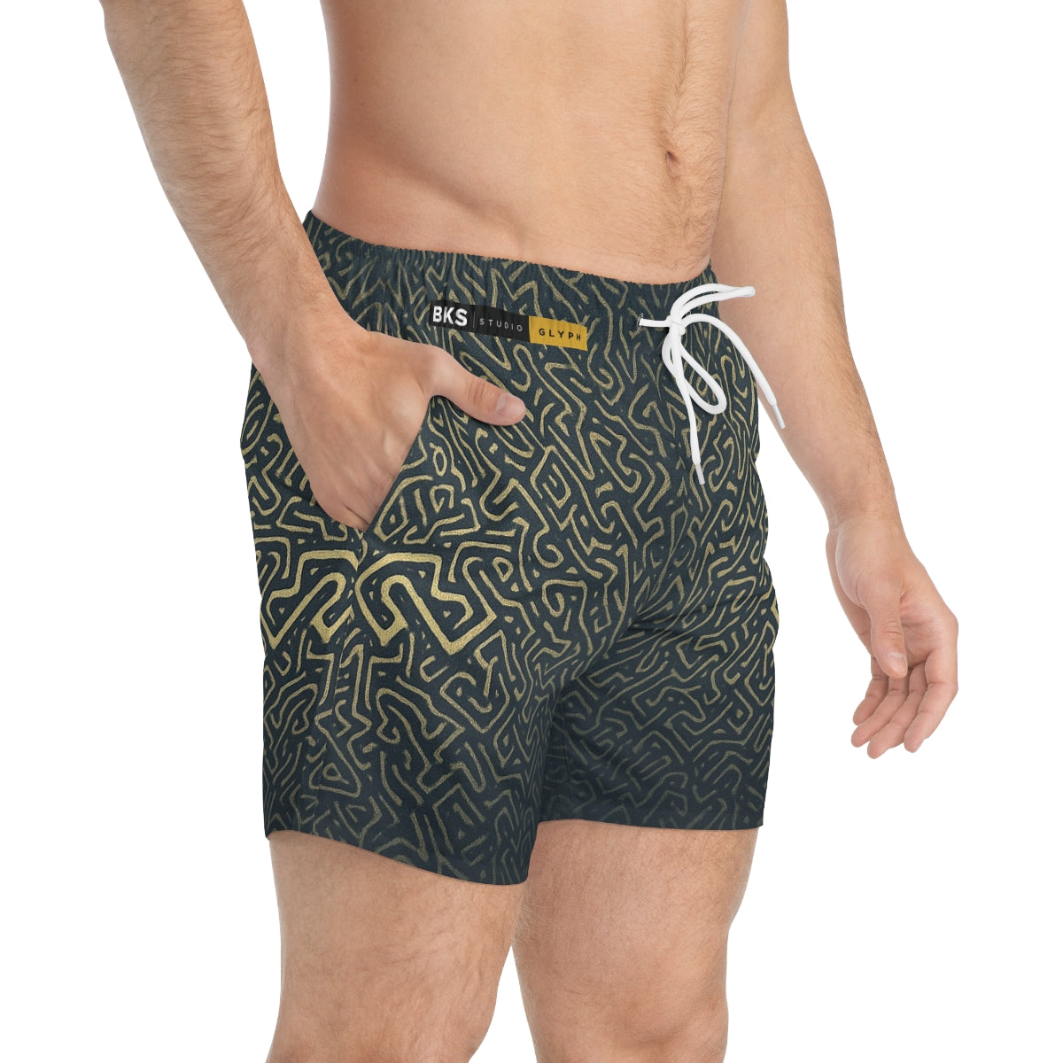 BKS Glyph Flow Swim Trunks - side-person