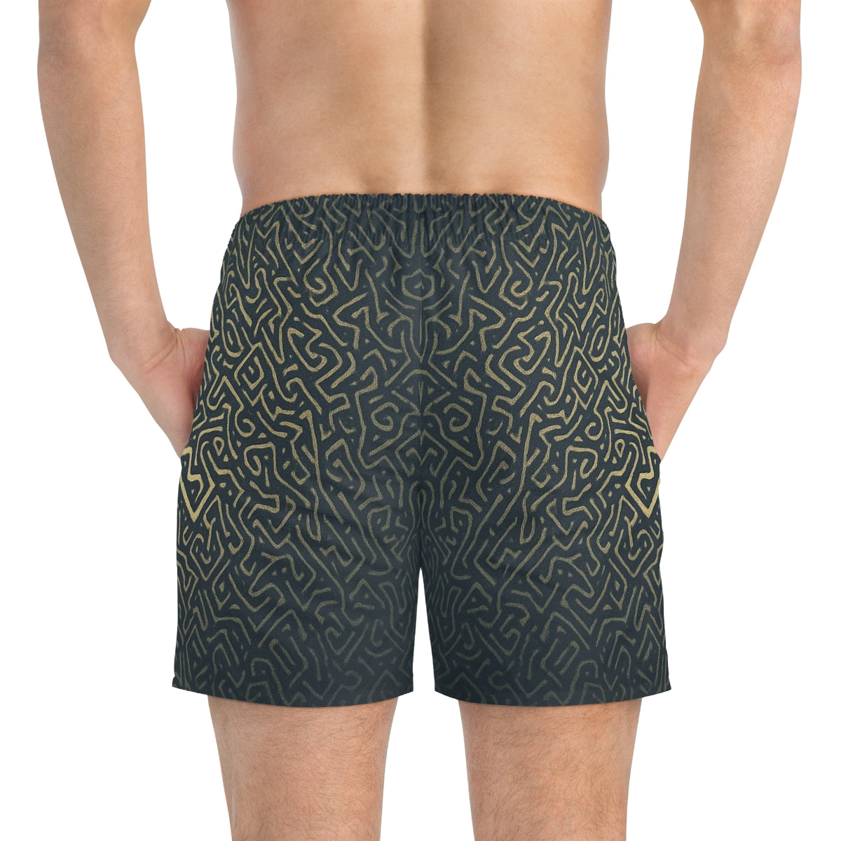 BKS Glyph Flow Swim Trunks - back-person