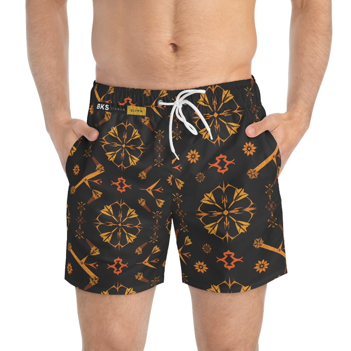 BKS Glyph Inferno Swim Trunks - front-person