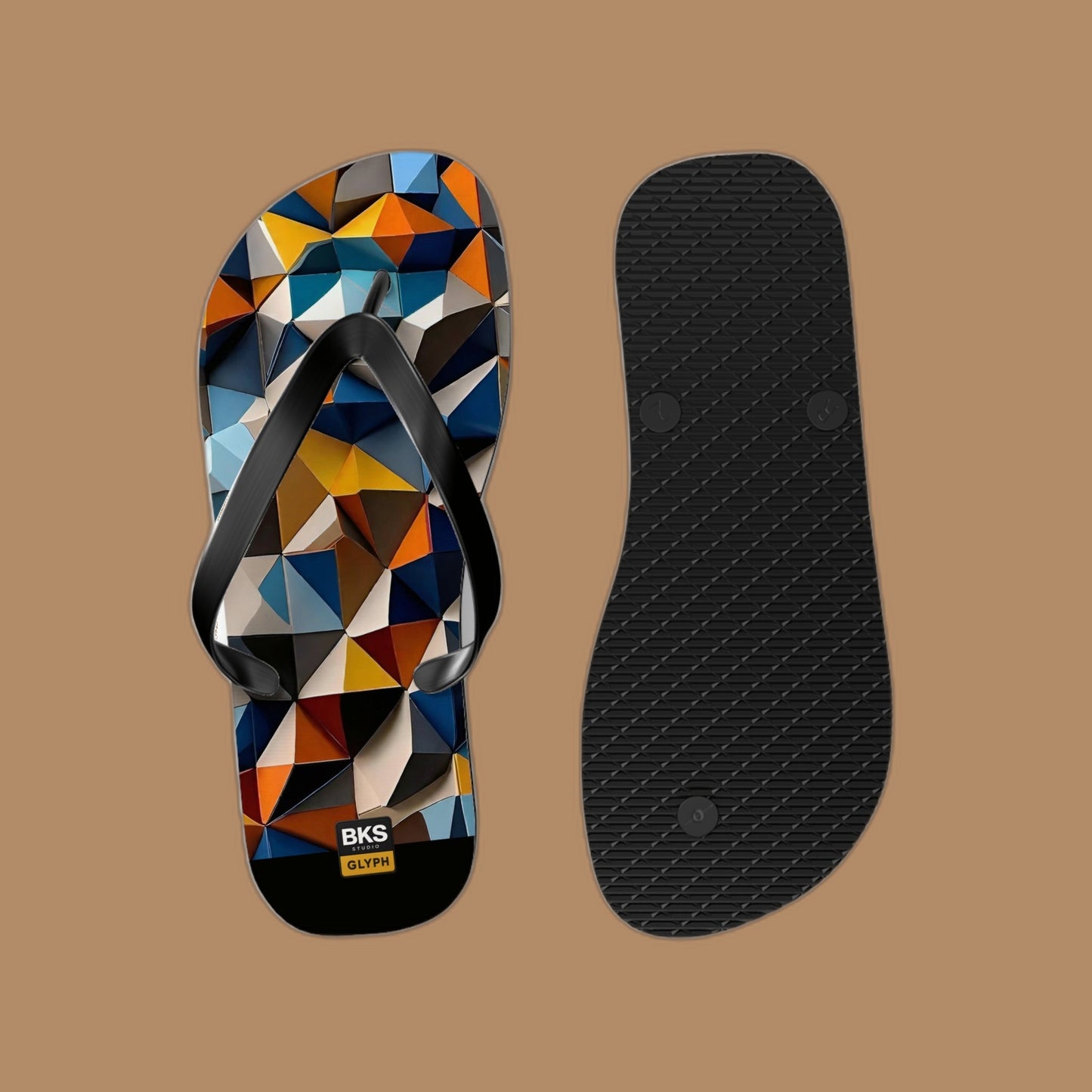 BKS Glyph Mosaic Triangle™ Flip Flops