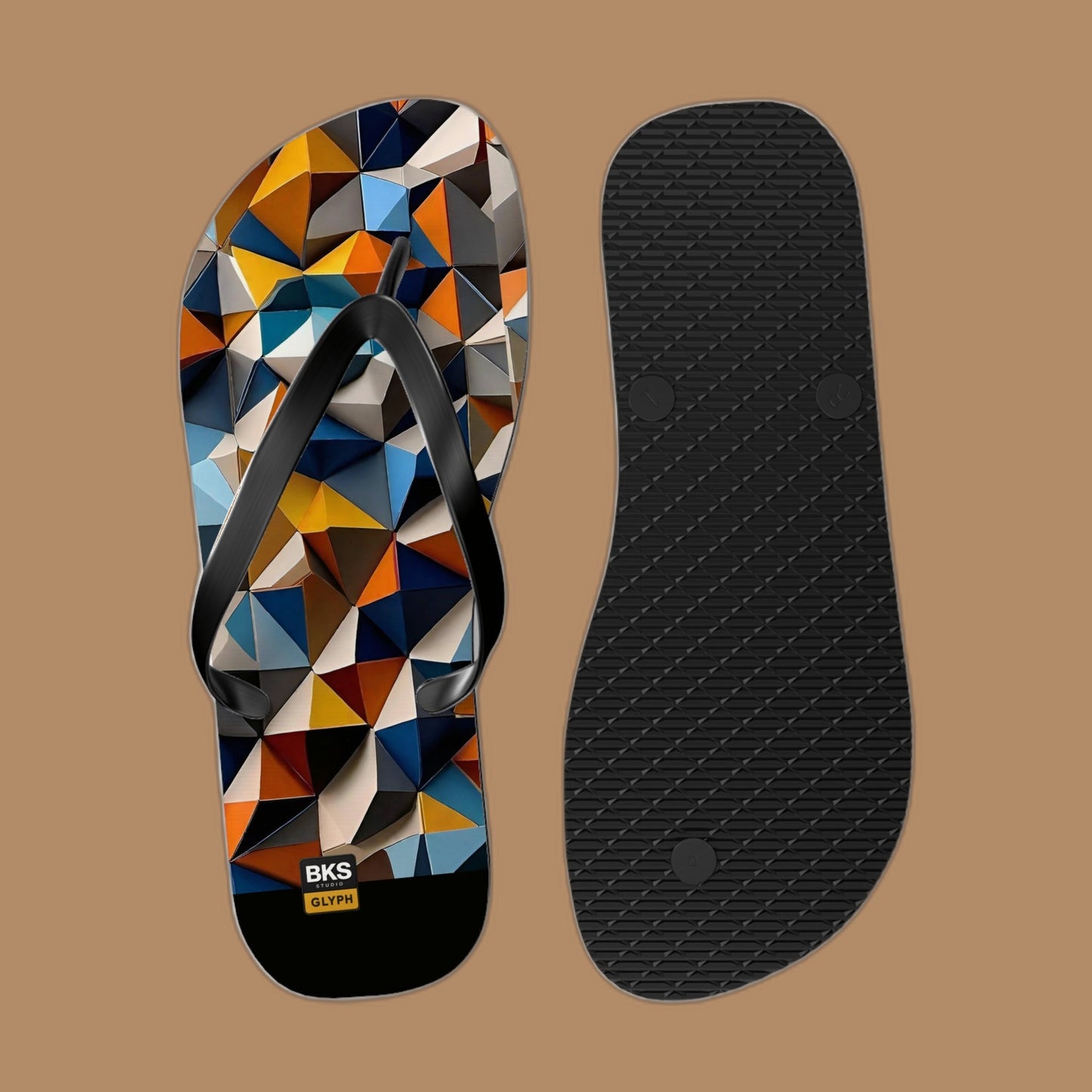 BKS Glyph Mosaic Triangle™ Flip Flops