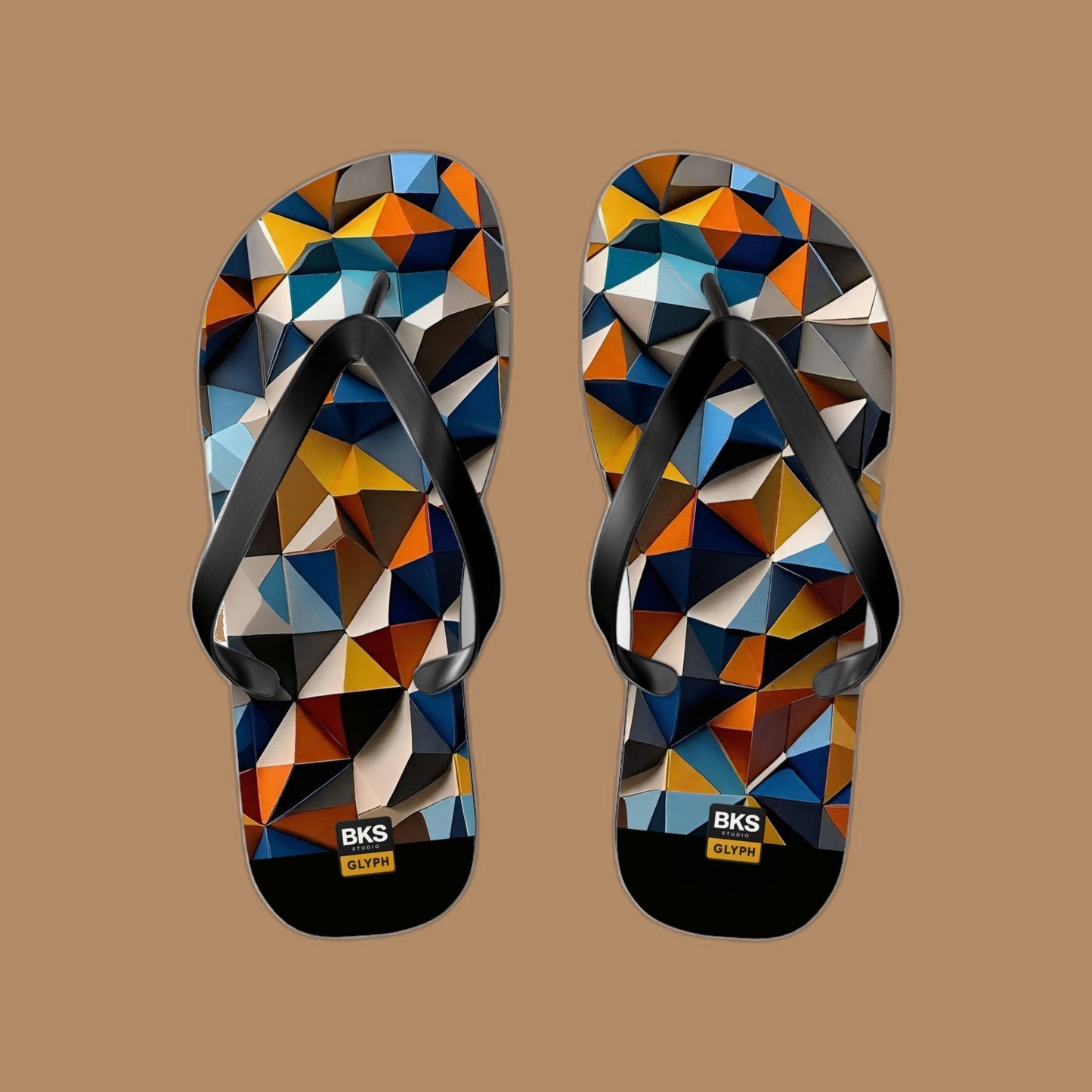 BKS Glyph Mosaic Triangle™ Flip Flops