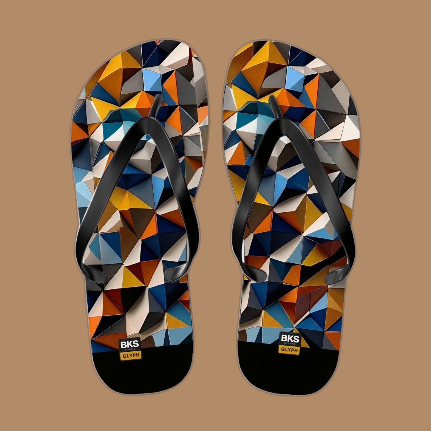 BKS Glyph Mosaic Triangle™ Flip Flops