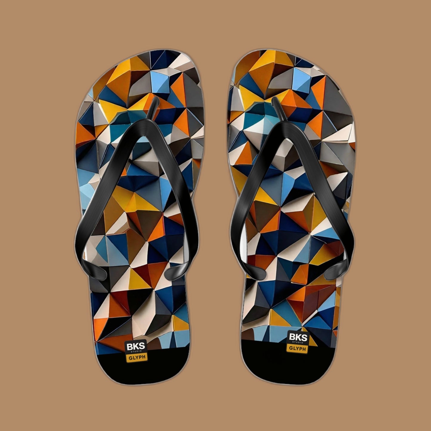 BKS Glyph Mosaic Triangle™ Flip Flops