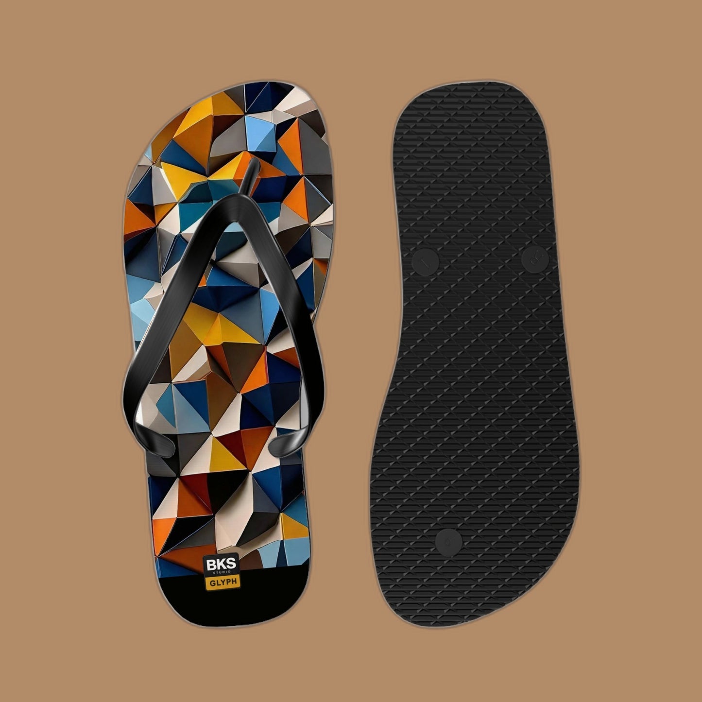 BKS Glyph Mosaic Triangle™ Flip Flops