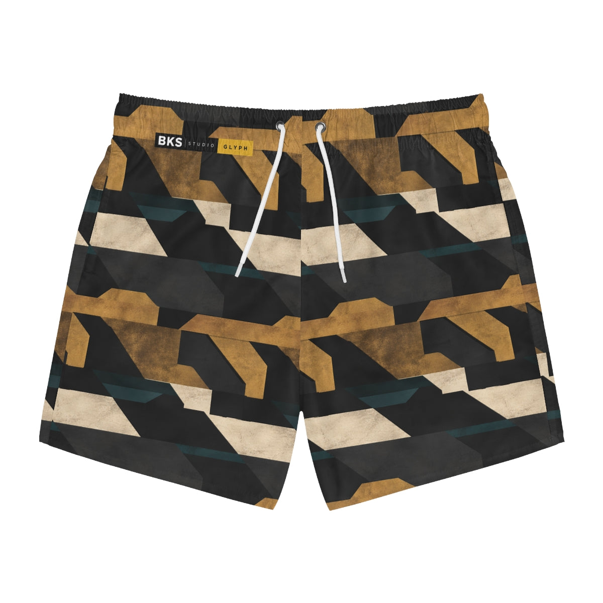 BKS Glyph Quill Swim Trunks - front