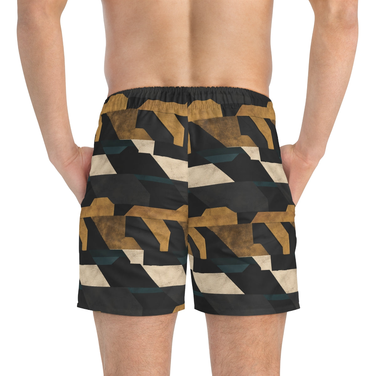 BKS Glyph Quill Swim Trunks - back-person