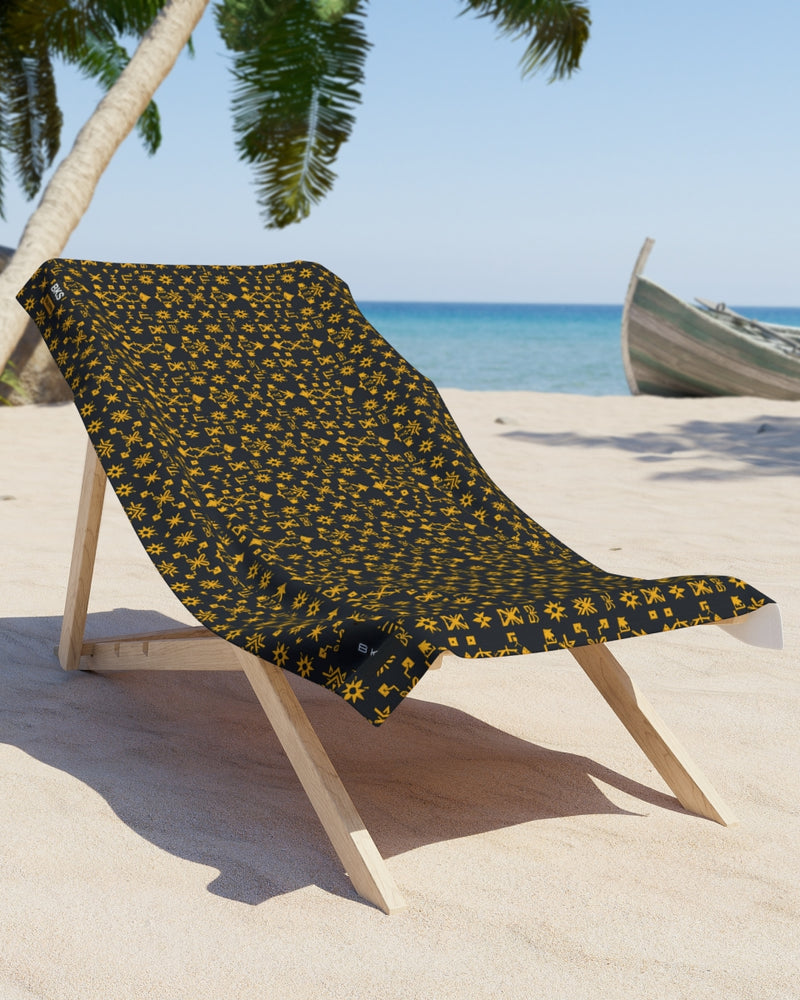 BKS Glyph Scroll™ Beach Towel