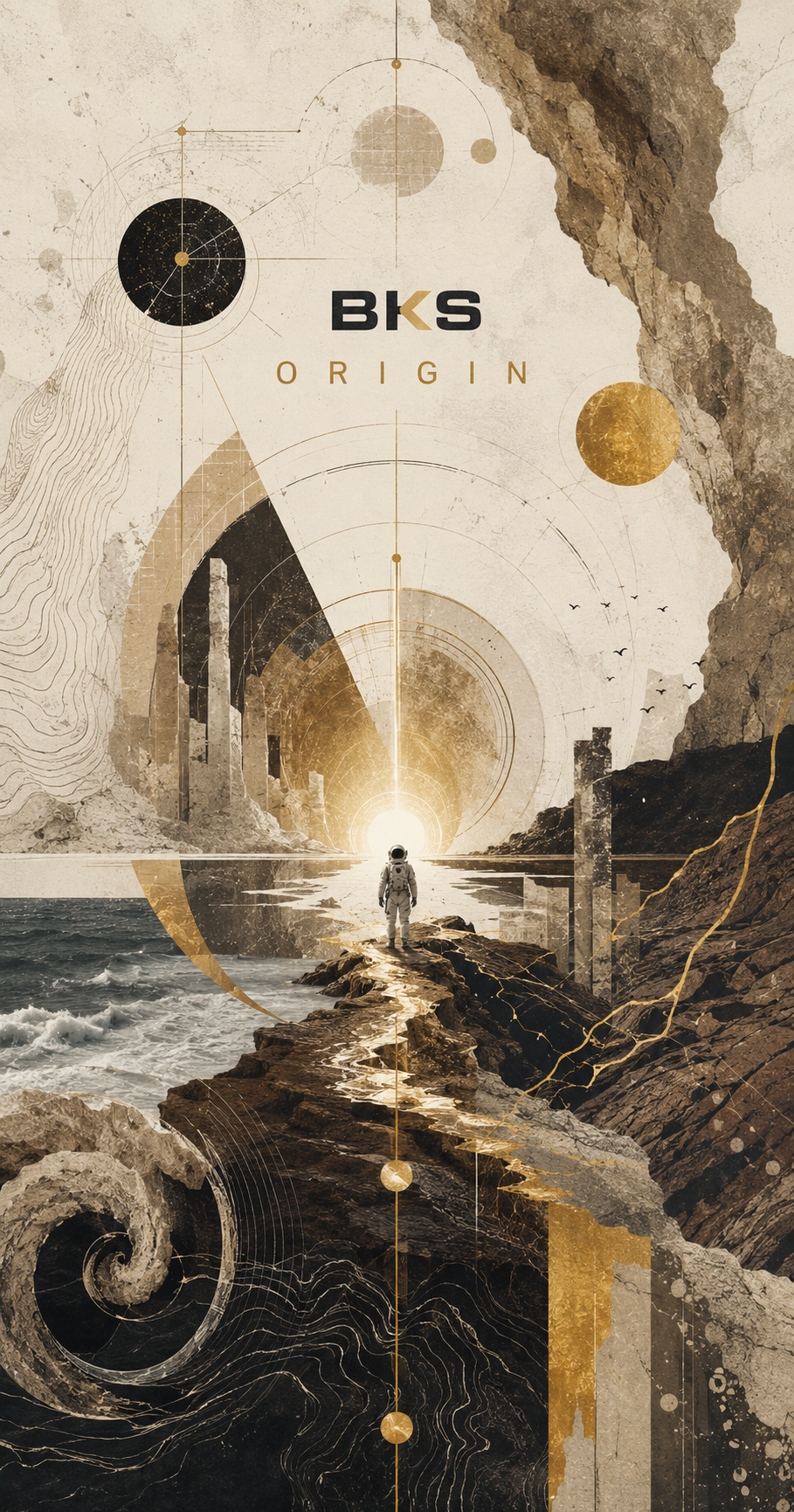 BKS Origin Astro beach towel — poster