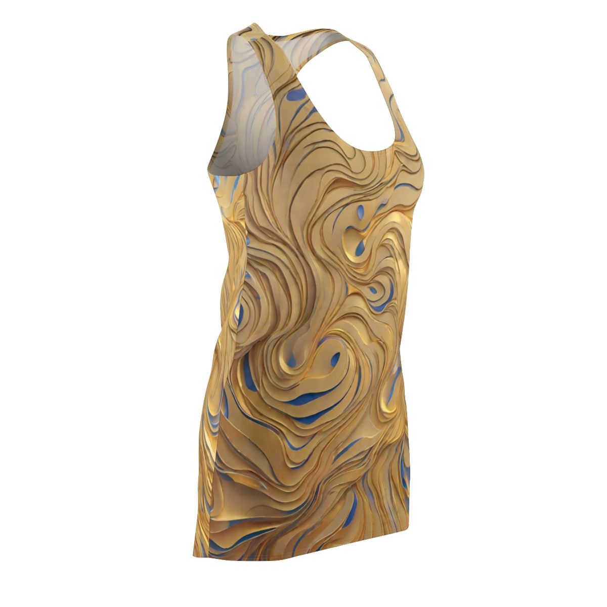 BKS Origin Meander™ Racerback Dress — ghost back — badge and neck label detail