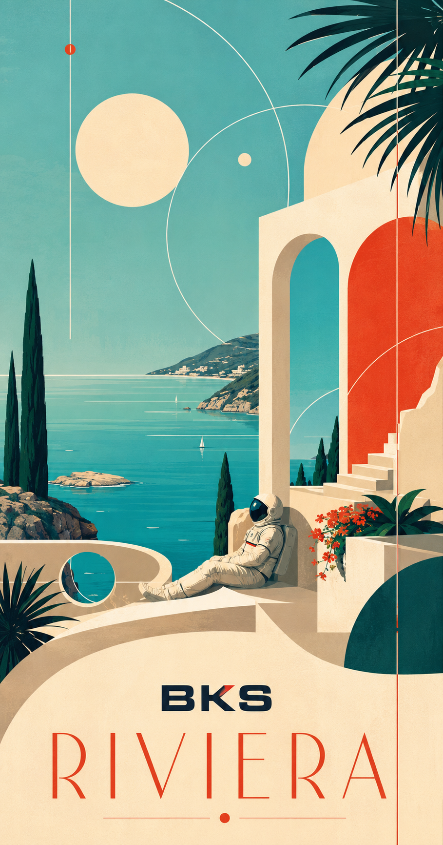 BKS Riviera Astro™ Beach Towel