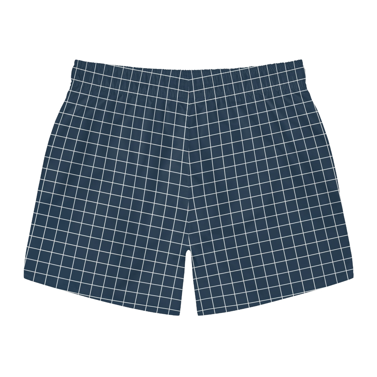 BKS Riviera Coast Grid Blue Swim Trunks - back