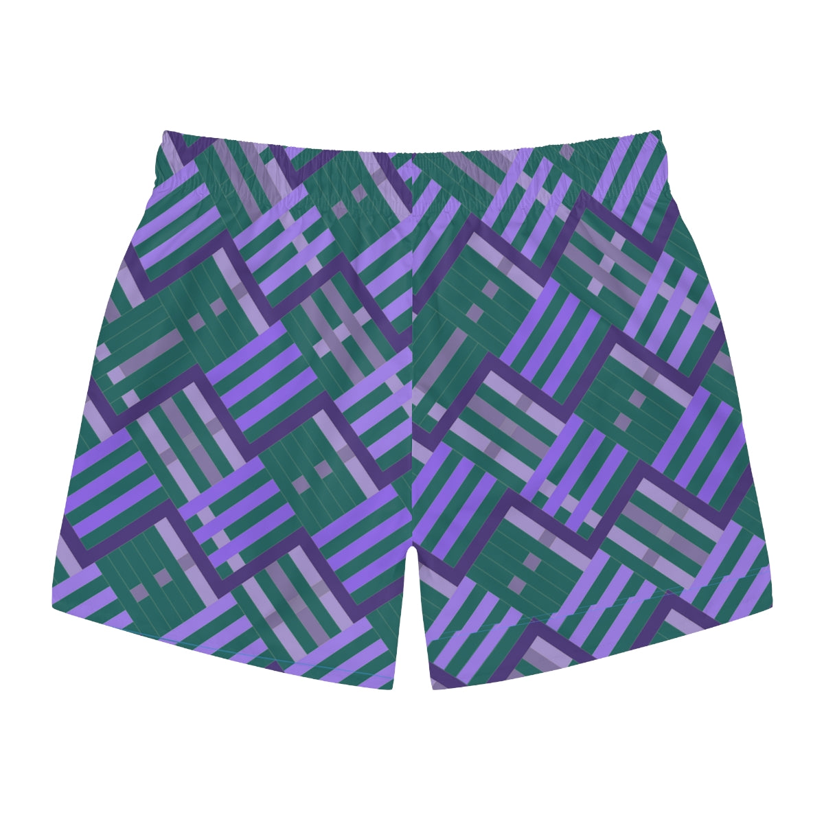 BKS Riviera Yellow Purple Swim Trunks - back