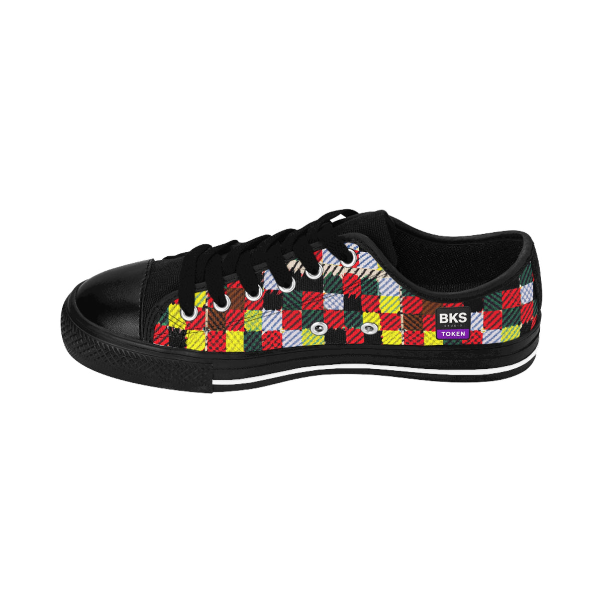 BKS Token Checkerboard Yellow™ Sneakers — right shoe, inner side