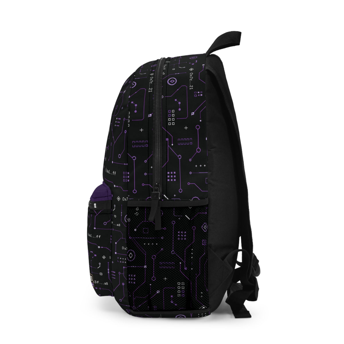 BKS Token Circuit Hash™ Backpack — left side